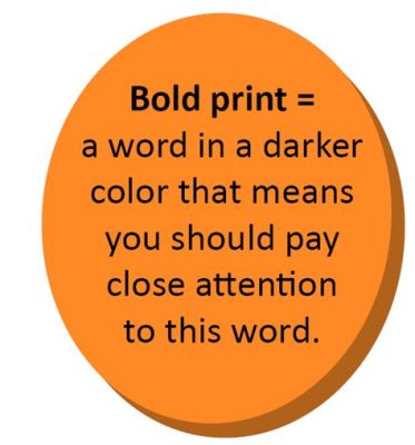 what is bold print? how does the use of bold print influence the reader's perception?